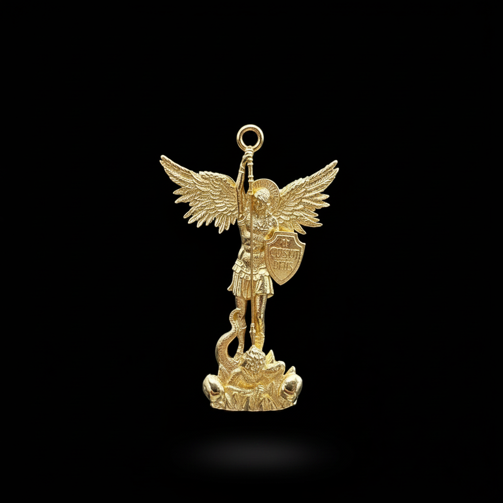 Dije San Miguel Arcángel Oro 18k - Sin Cadena