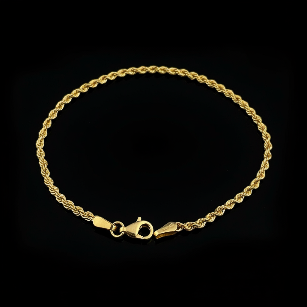 Pulsera Cadena Rope Oro 18k - Marias Joyeria 18k