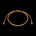 Pulsera Macramé Dorado con Cuentas Oro 18k - Marias Joyeria 18k