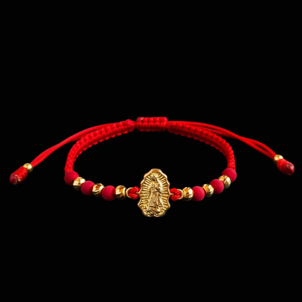 Pulsera Virgen de Guadalupe Fondo Negro